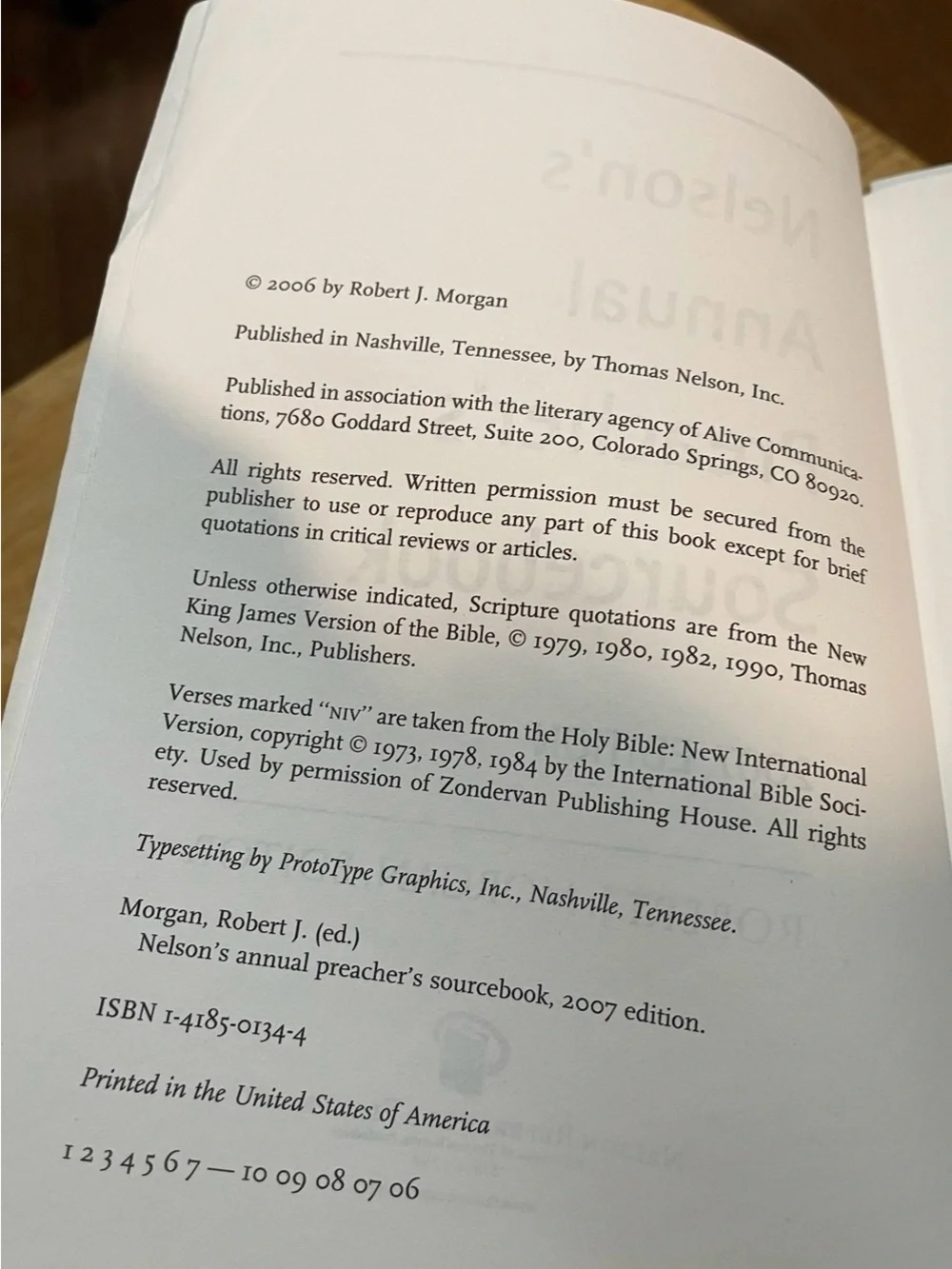 Nelson's Annual Preacher's Sourcebook 2007 Edition
